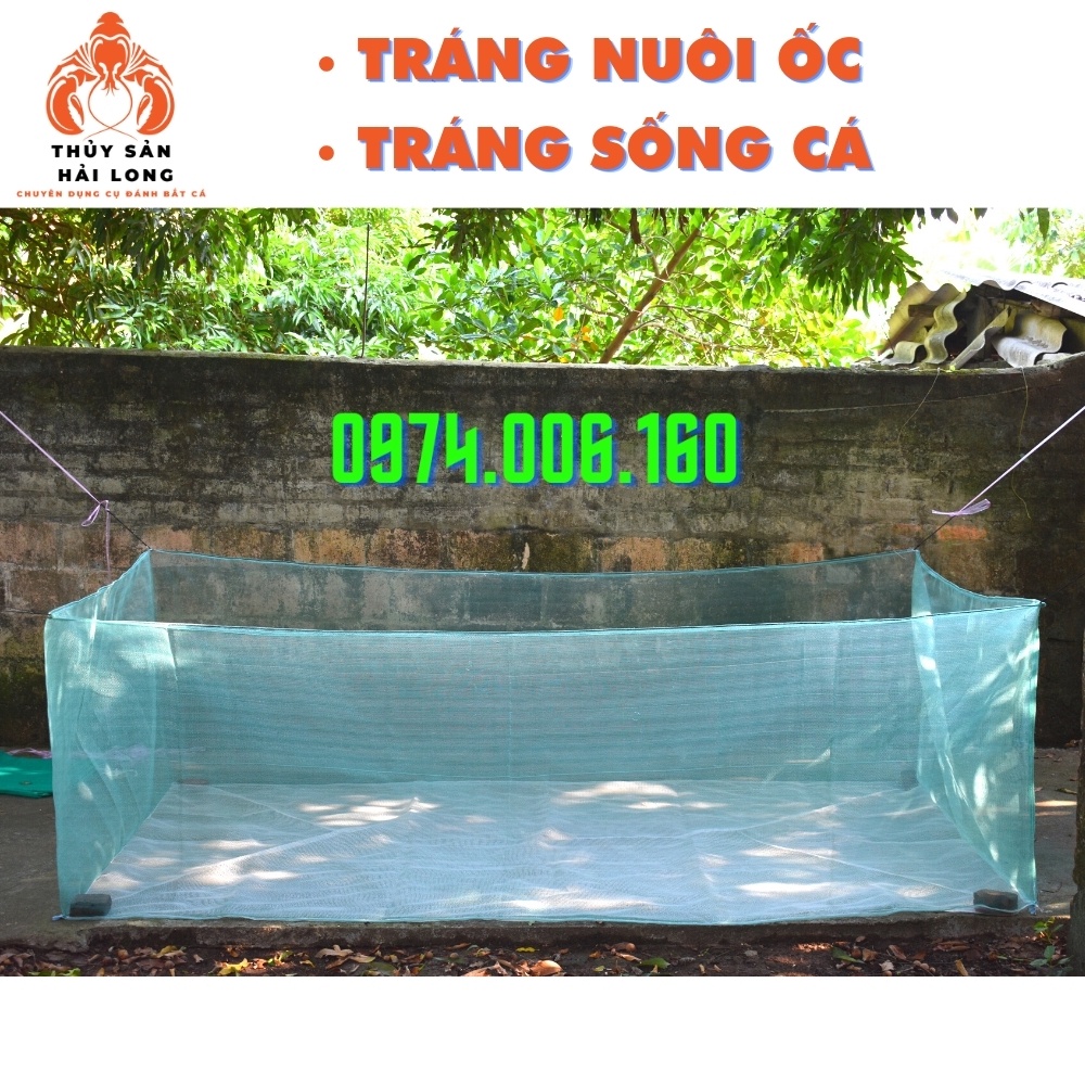 Tráng - vèo nuôi ốc, ốc nhồi, lươn,cá...,mắt lưới 2,5 ly siêu bền đủ kích thước
