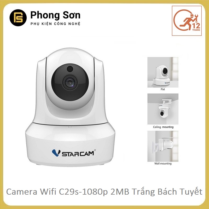 Camera Wifi IP C29s FHD 1080p Vstarcam ( Trắng Bạch Tuyết )