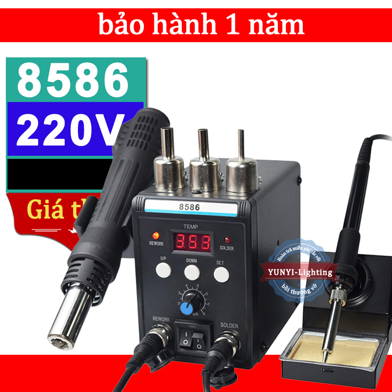 Máy hàn điện 2 trong 1 8586 dụng cụ sữa chữa máy hàngỡ hàngia công lại khí nóngmáy hàn điện tử mini