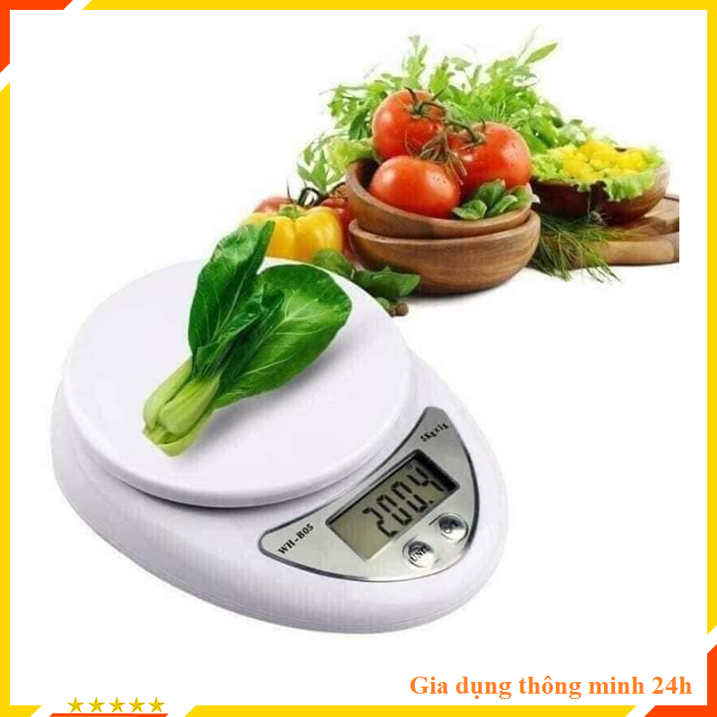 Cân nhà bếp, cân điện tử 5kg, cân tiểu ly điện tử kèm pin dùng để cân thực phẩm nhà bếp
