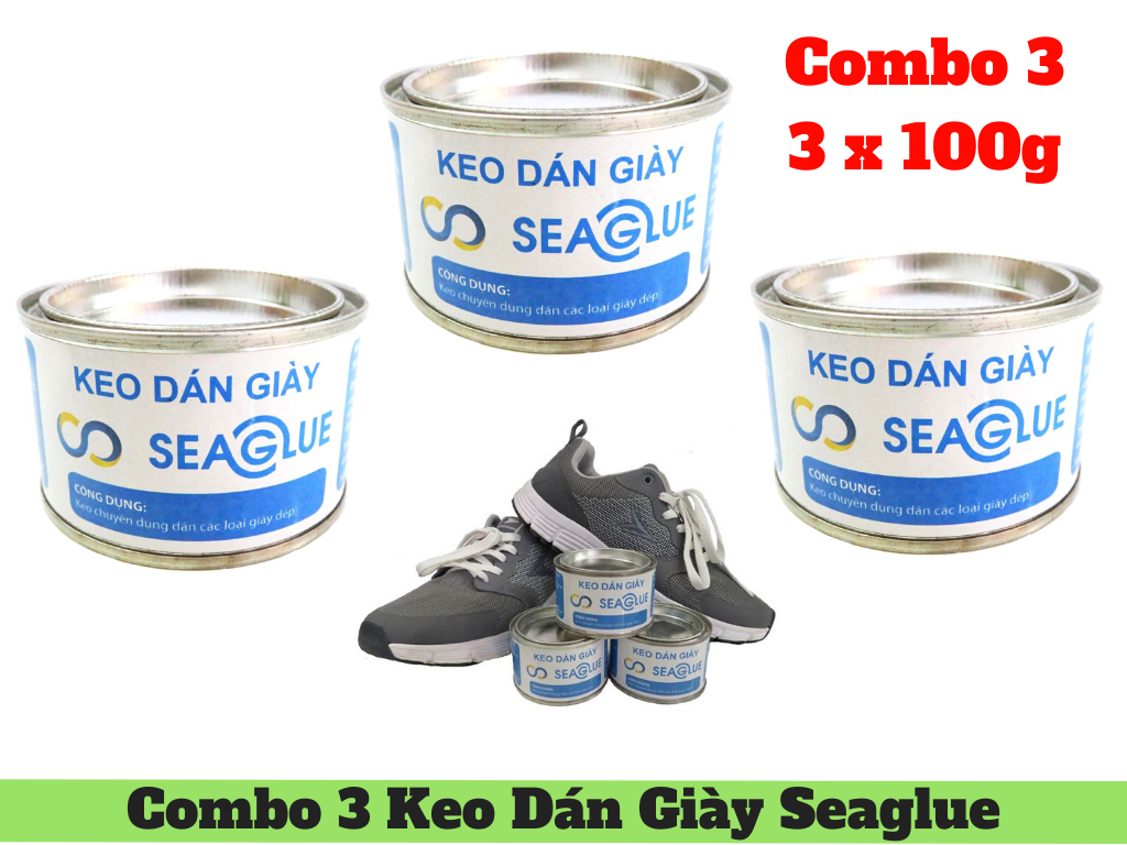 [HCM]Combo 3 Keo Dán Giày Keo Siêu Dính Seaglue 100g