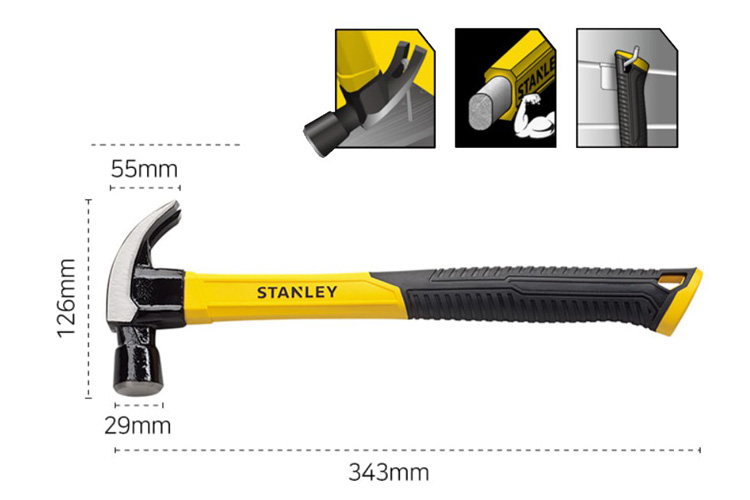 Búa nhổ đinh 16oz/0.8 kg stanley stht51391