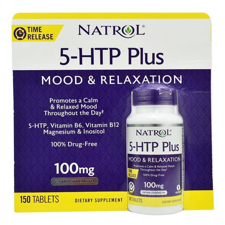 Viên uống giảm căng thẳng Natrol 5-HTP Plus Mood & Relaxation hộp 150 viên