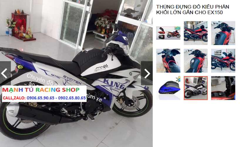 THÙNG GIỮA EXCITER 150 KIỂU MOTO