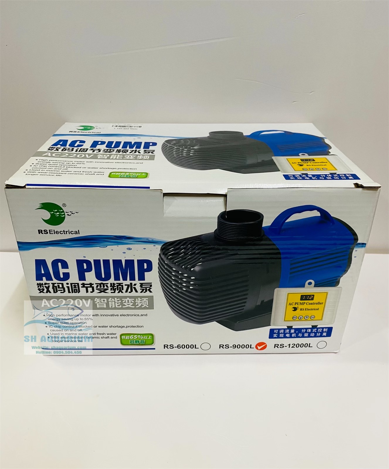 Máy bơm rs 12000l/h điều khiển 10 cấp độ