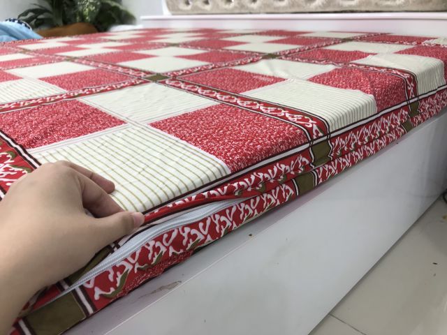 Áo bọc nệm 2 mặt có khóa kéo 1M6 X 2M X 10CM) chất liệu thun cao cấp giao màu ngẫu nhiên