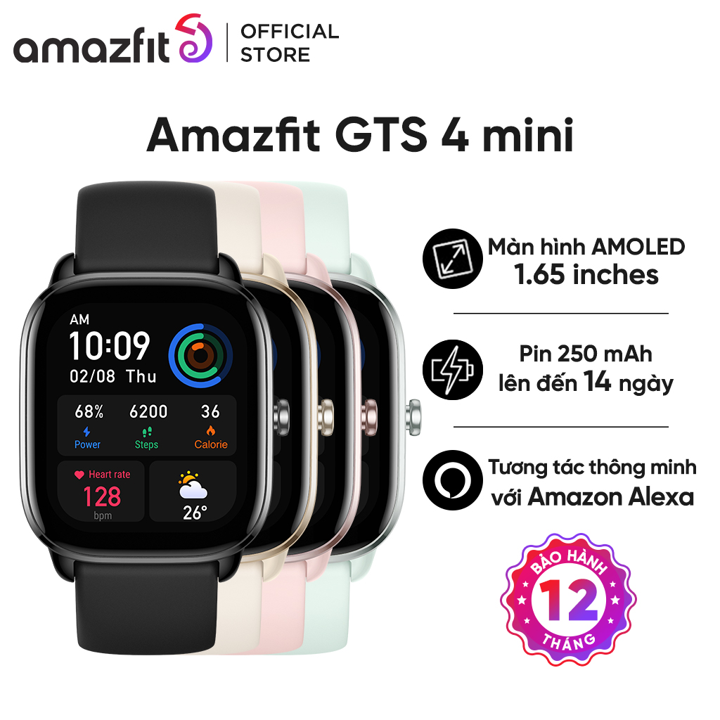 Đồng hồ thông minh Amazfit GTS 4 Mini - Hàng Chính Hãng - Bảo Hành 12 Tháng