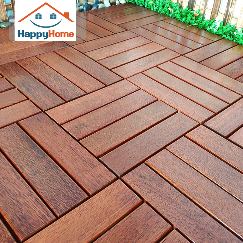 [Freeship MAX] 10 Tấm Sàn Gỗ Tự Nhiên Vỉ Nhựa 4 nan màu nâu đỏ - Lắp Ghép Decor Phòng Khách, Ban Công, Nhà Tắm, Ngoài Trời Gỗ Keo Xuất Khẩu