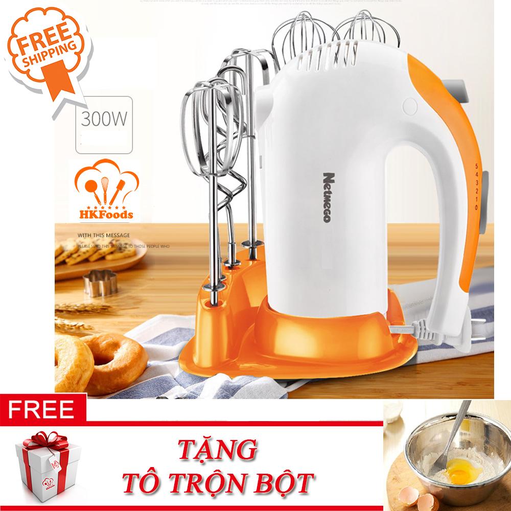 Máy đánh trứng cầm Tay Netmego model N38D + Tặng thêm tô đánh trứng inox cao cấp