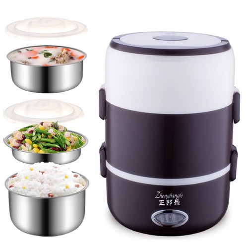 Cặp lồng ủ cơm 3 tầng inox cắm điện quá tiện ích