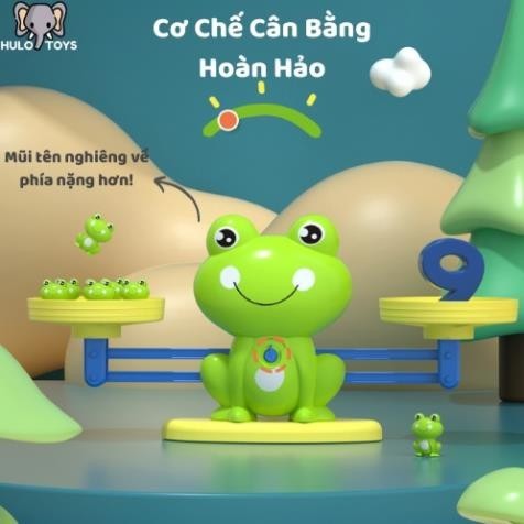 Bộ đồ chơi cân toán học giúp bé nhận biết sớm - đồ chơi cân bằng hình con ếch, ếch cân bằng cho bé vui học toán.