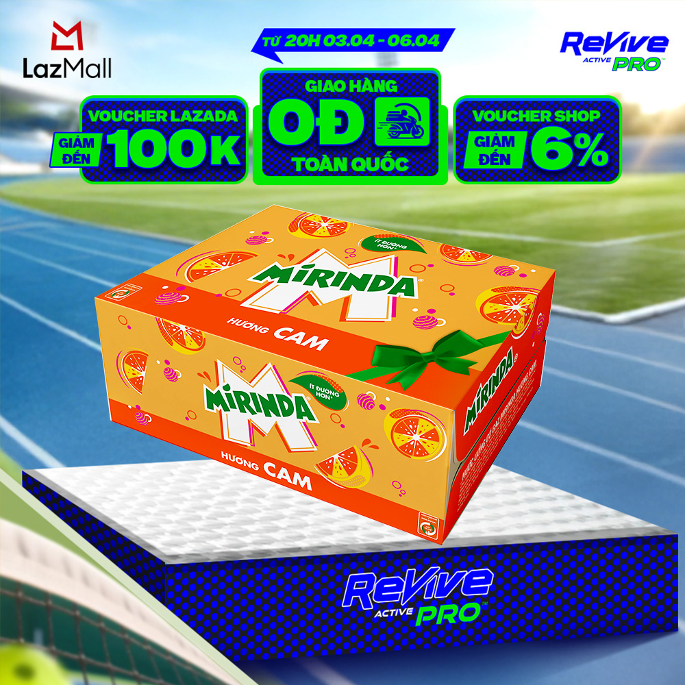 [SALE 4.4] Thùng Nước Ngọt Giải Khát Có Gaz Mirinda Cam (320ml/lon)