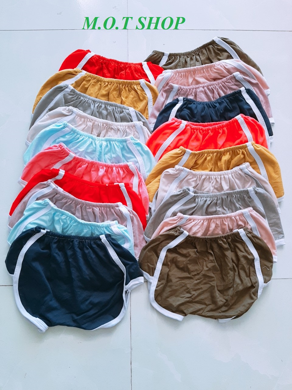 Sét 20 quần đùi bí thun cho bé trai và bé gái từ 4-15kg