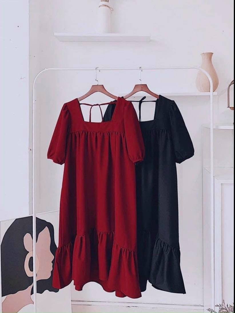 Đầm bầu suông đuôi cá dễ thương