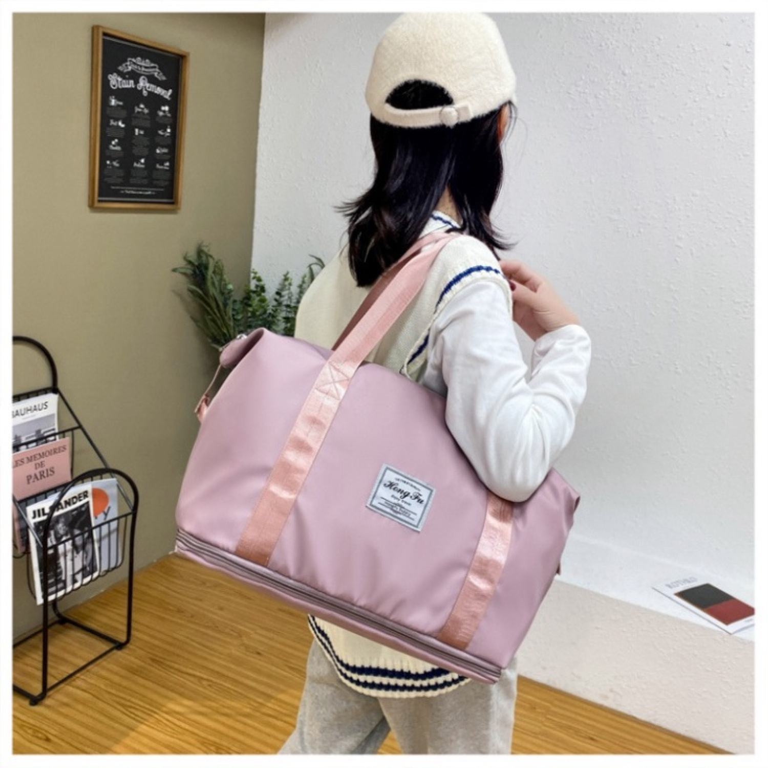 Túi du lịch cỡ lớn cho nam nữ đa năng đựng đồ mỹ phẩm cá nhân đi du lịch 2 tầng K1T2