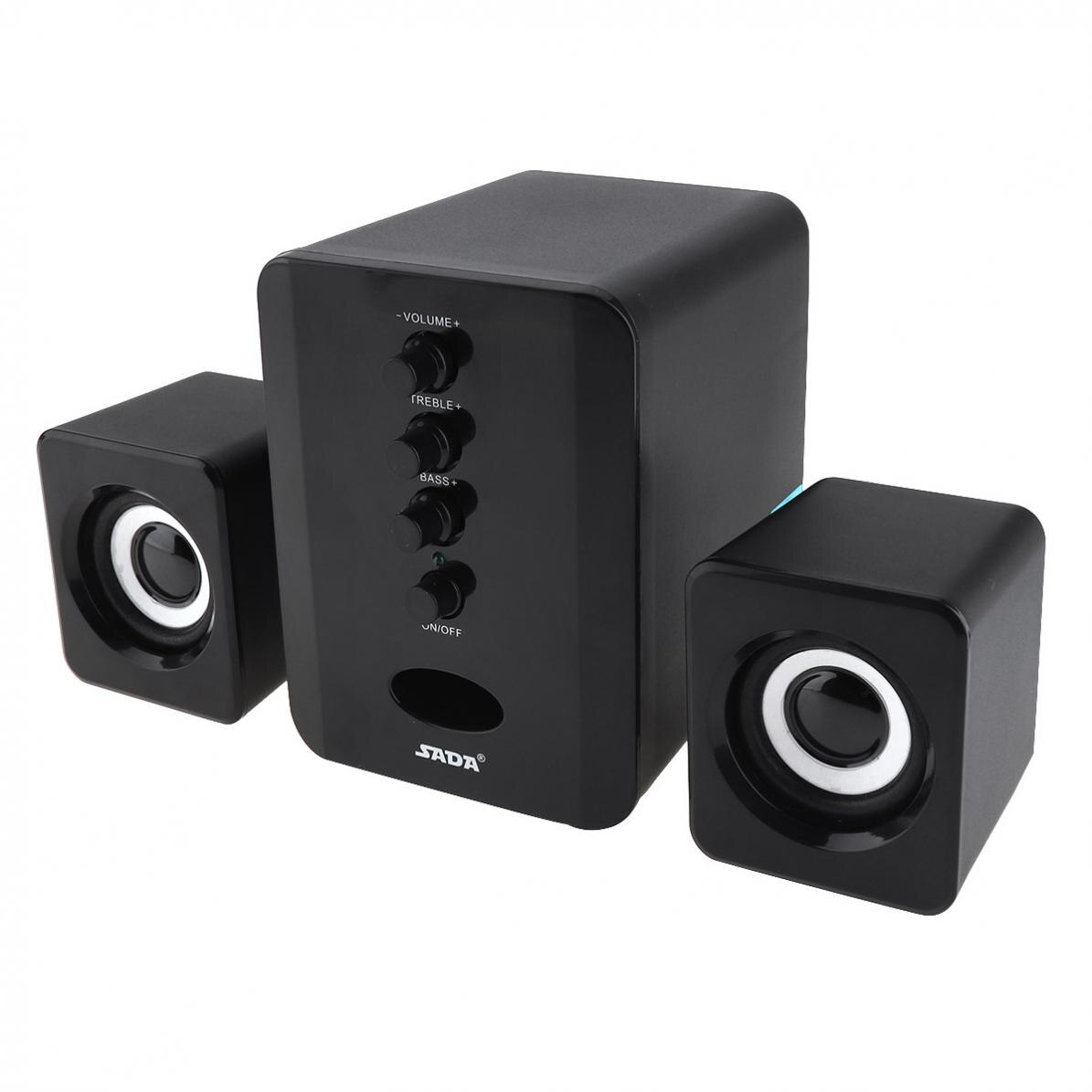 loa vi tinh , Bộ Loa Máy Tính USB SADA D20 Kết Nối Nhanh Ổn Định âm trầm hay rất ấm.