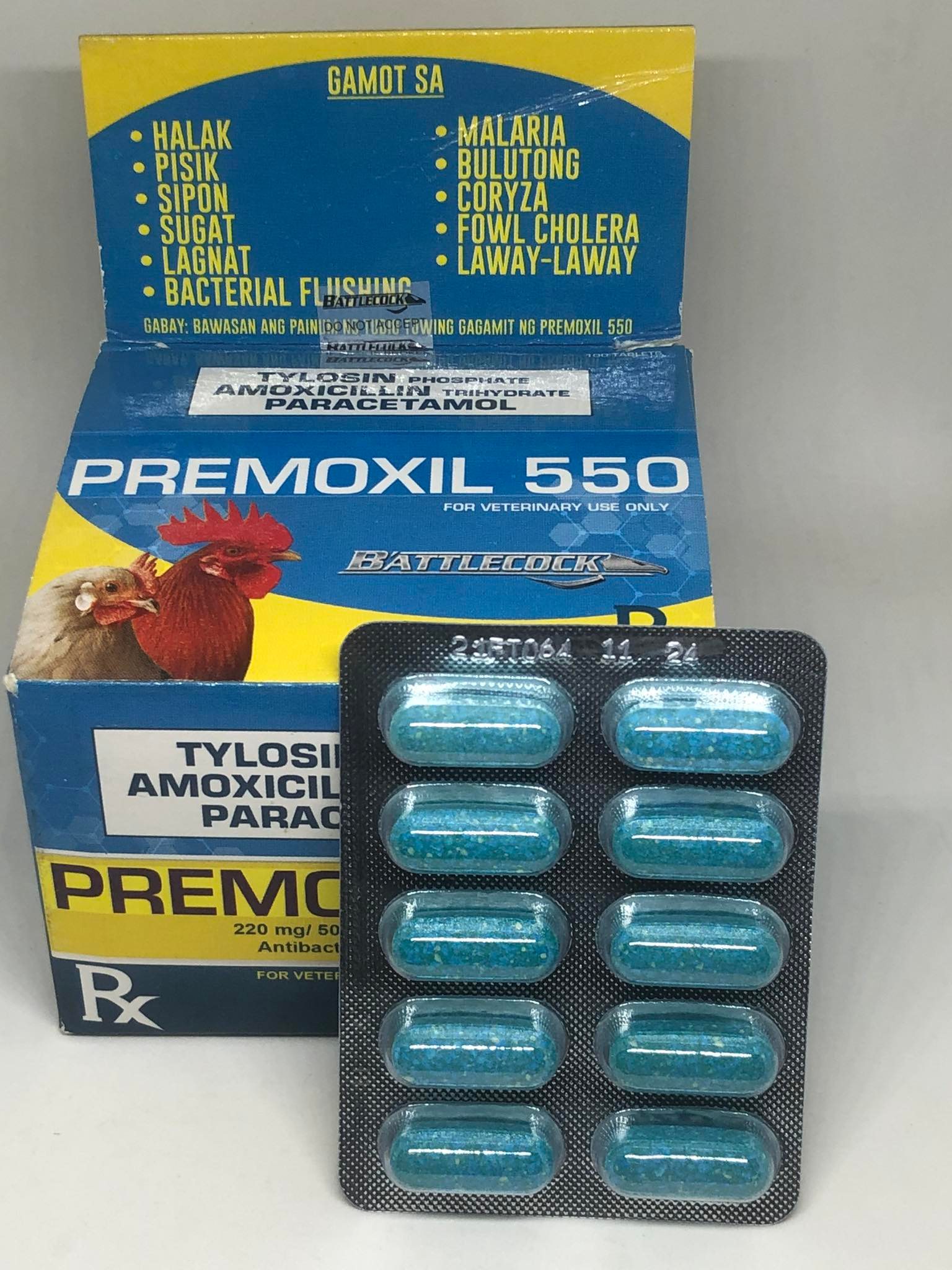 Promoxil 550 cho gà đá - hộp 100 viên và chiết lẻ