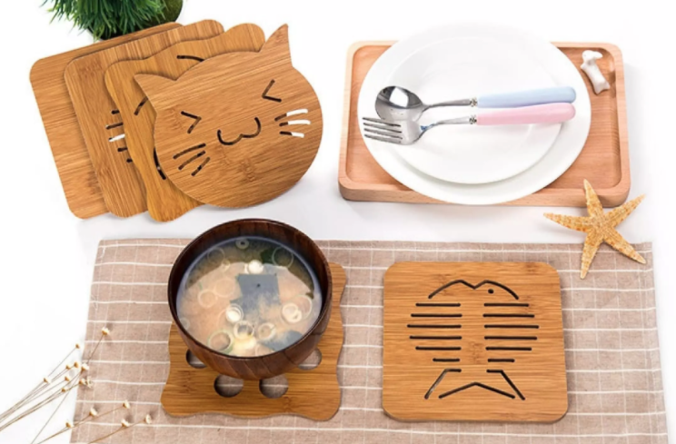 Bộ 5 miếng lót nồi bằng gỗ