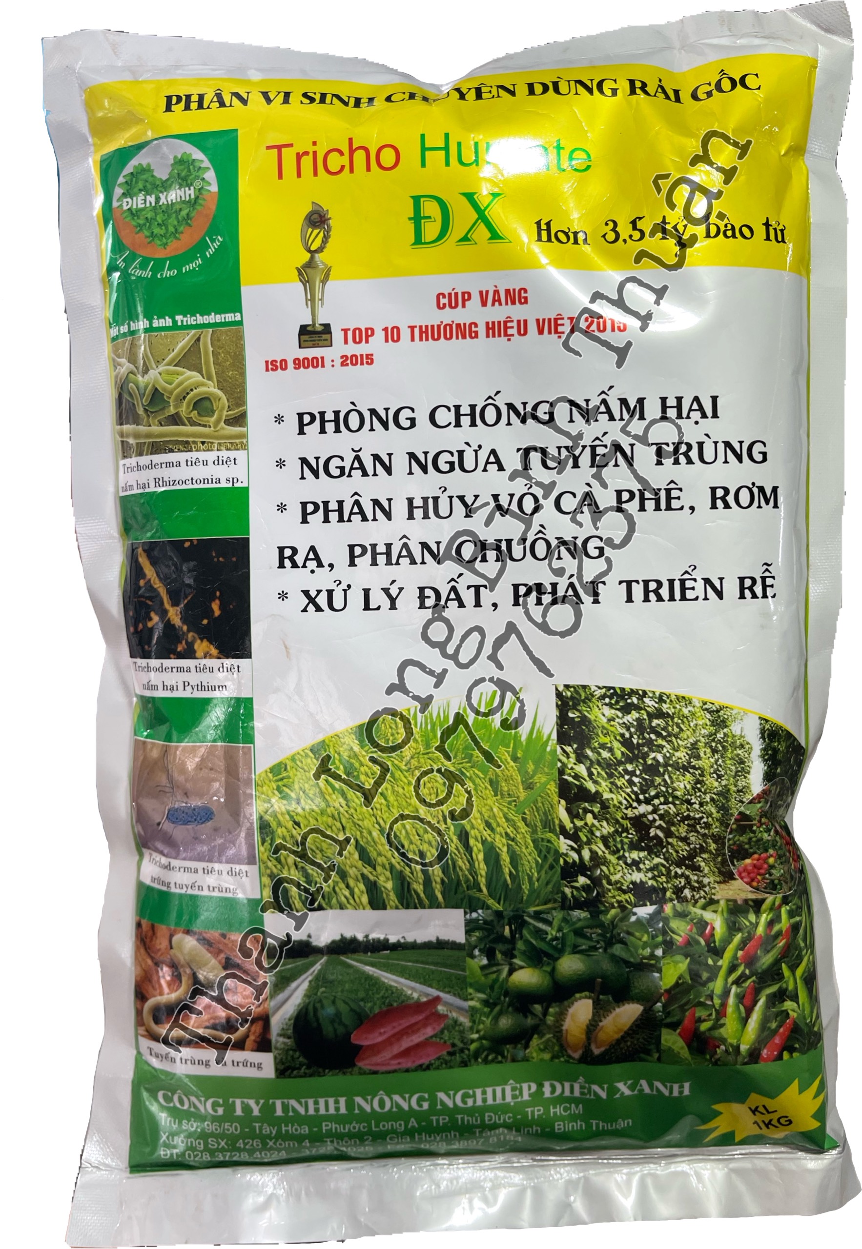 Thuốc Trừ Bệnh Vi Sinh - Nấm Trichoderma - Tricho Humate - Phòng Chống Nấm Hại - Tuyến Trùng - Xử Lý Đất - Gói 1kg