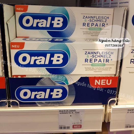 KEM ĐÁNH RĂNG ORAL B ĐỨC CHO RĂNG NHẠY CẢM, CH.Ả.Y M.Á.U CHÂN RĂNG - NGUỒN HÀNG ĐỨC