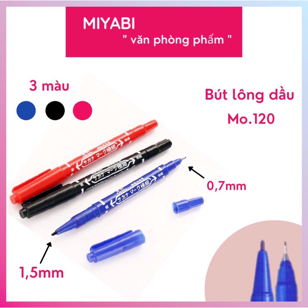 Bút lông dầu Zebra - Bút dạ kính viết đĩa CD Mo120 cao cấp màu xanh/đen/đỏ-2 đầu - không xóa được- dùng cho văn phòng-viết được lên nilon, sắt , gỗ-Giá rẻ