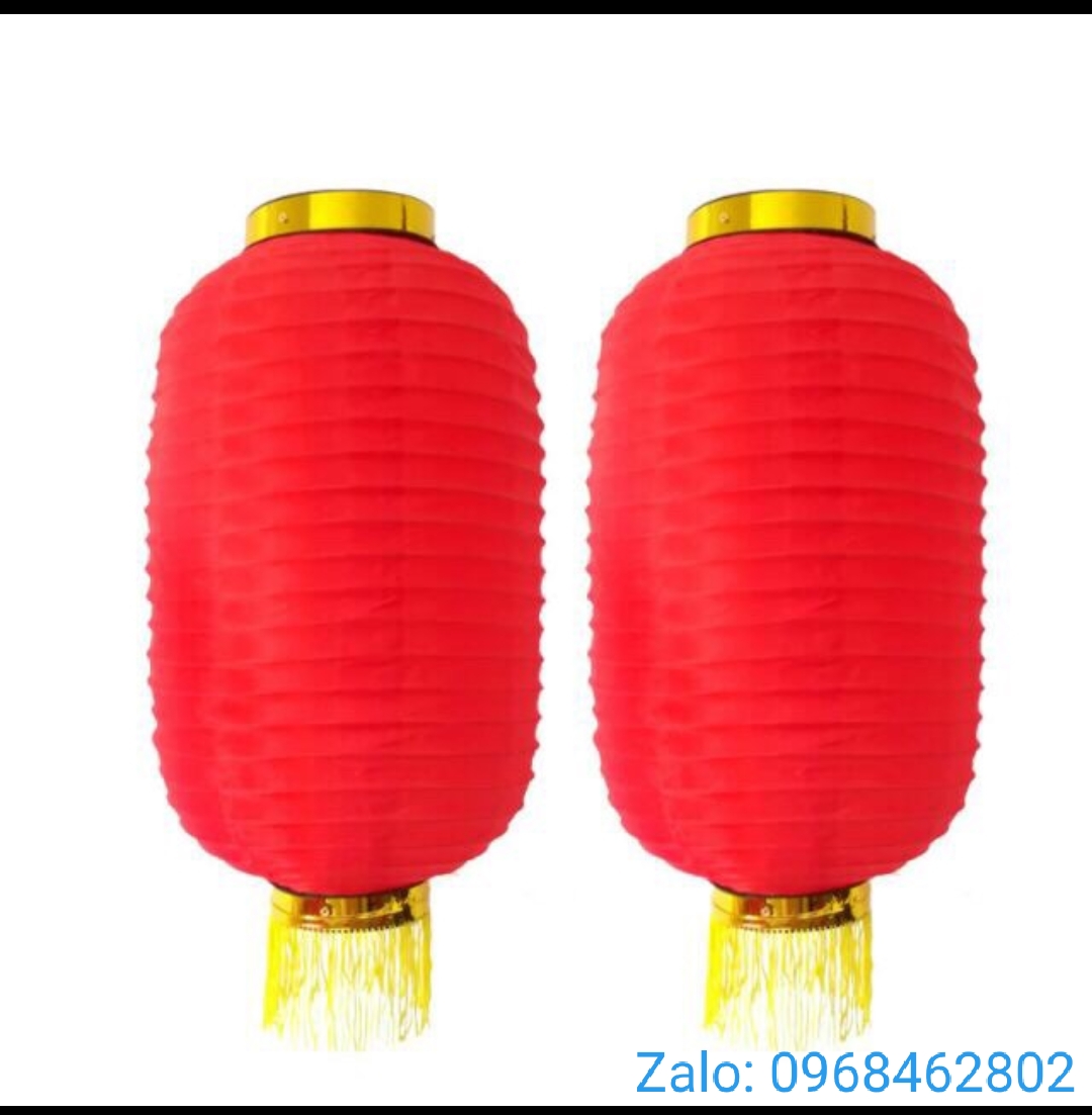 Đèn lồng vải trụ dài 40cm nhiều màu sắc