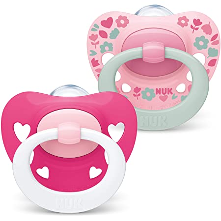 Bộ 2 cái ti giả nuk signature silicone / ti night 0-6m/ 6-18m/ 18-36m