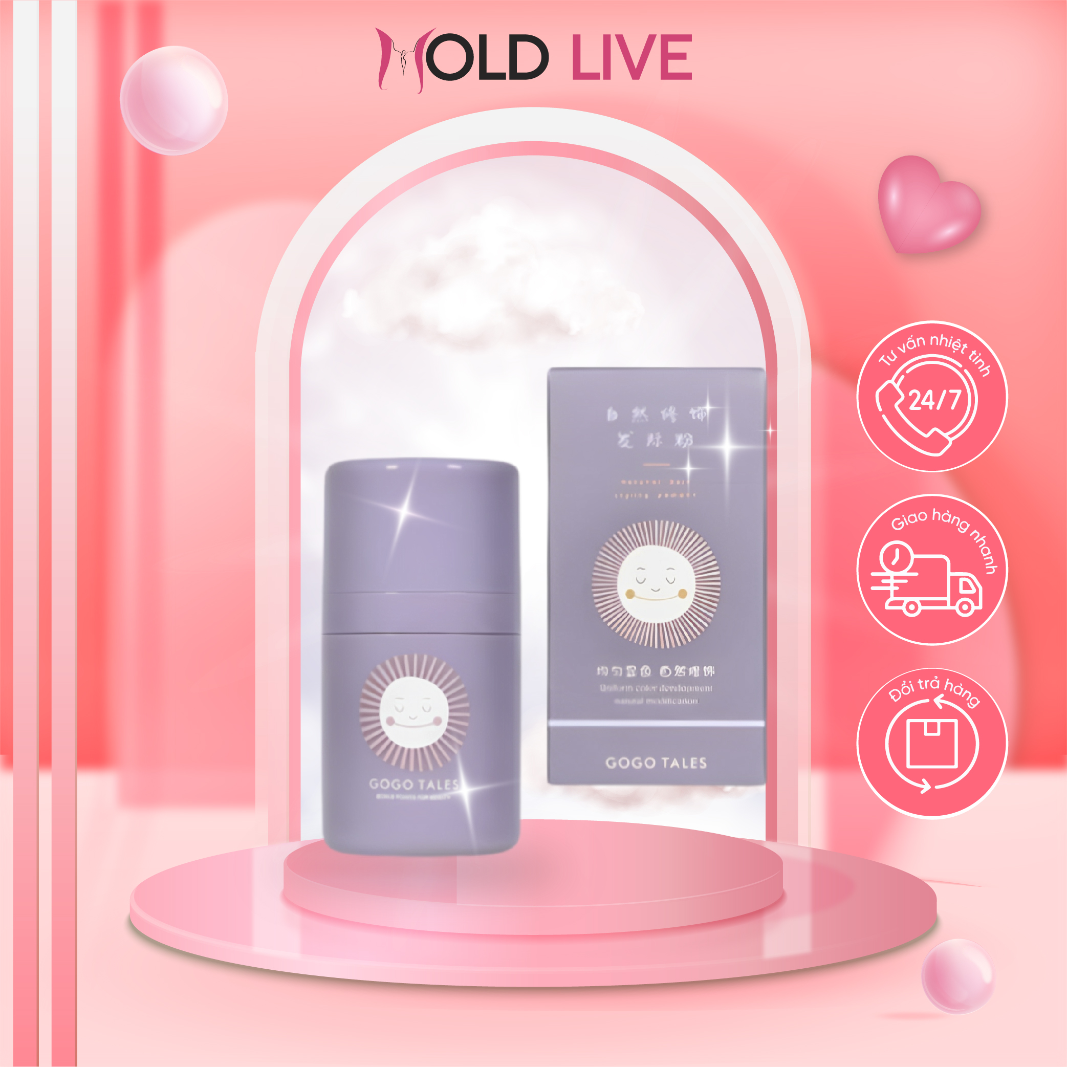 Che khuyết điểm tóc GOGO TALES GT209 dễ dàng che vùng tóc thưa và tạo hiệu ứng dày tóc chính hãng nội địa Trung
