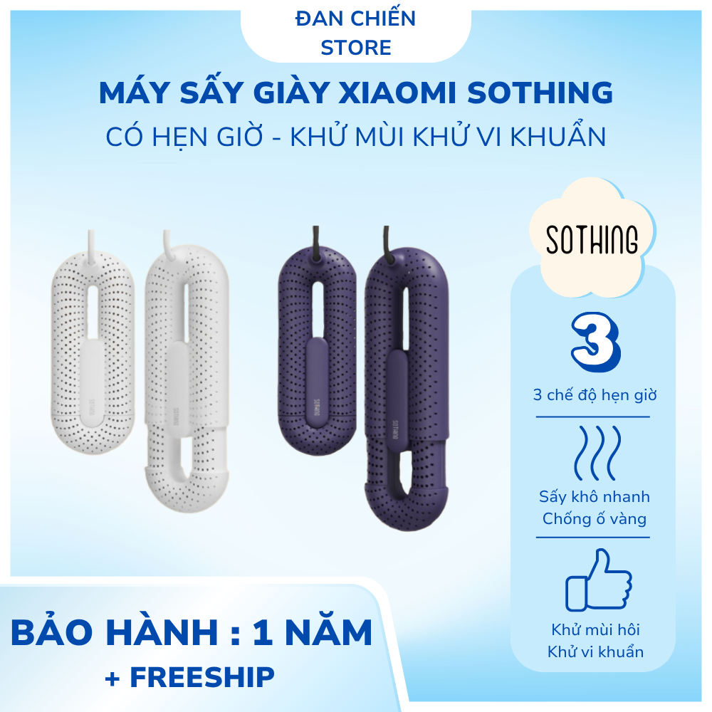  Máy Sấy Giày DSHJ-S-2111 Xiaomi Sothing Có Hẹn Giờ - Khử mùi hôi khử khuẩn Sấy khô nhanh Bảo hành 12 tháng 