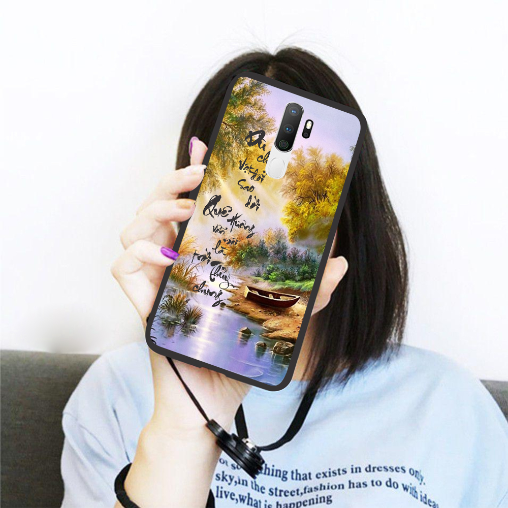 [HCM]Ốp lưng iCase dành cho Oppo A5 2020 viền dẻo TPU BST Thư pháp - Các góc cạnh ôm sát bảo vệ an toàn cho điện thoại không biến dạng khi có lực bên ngoài tác động vào