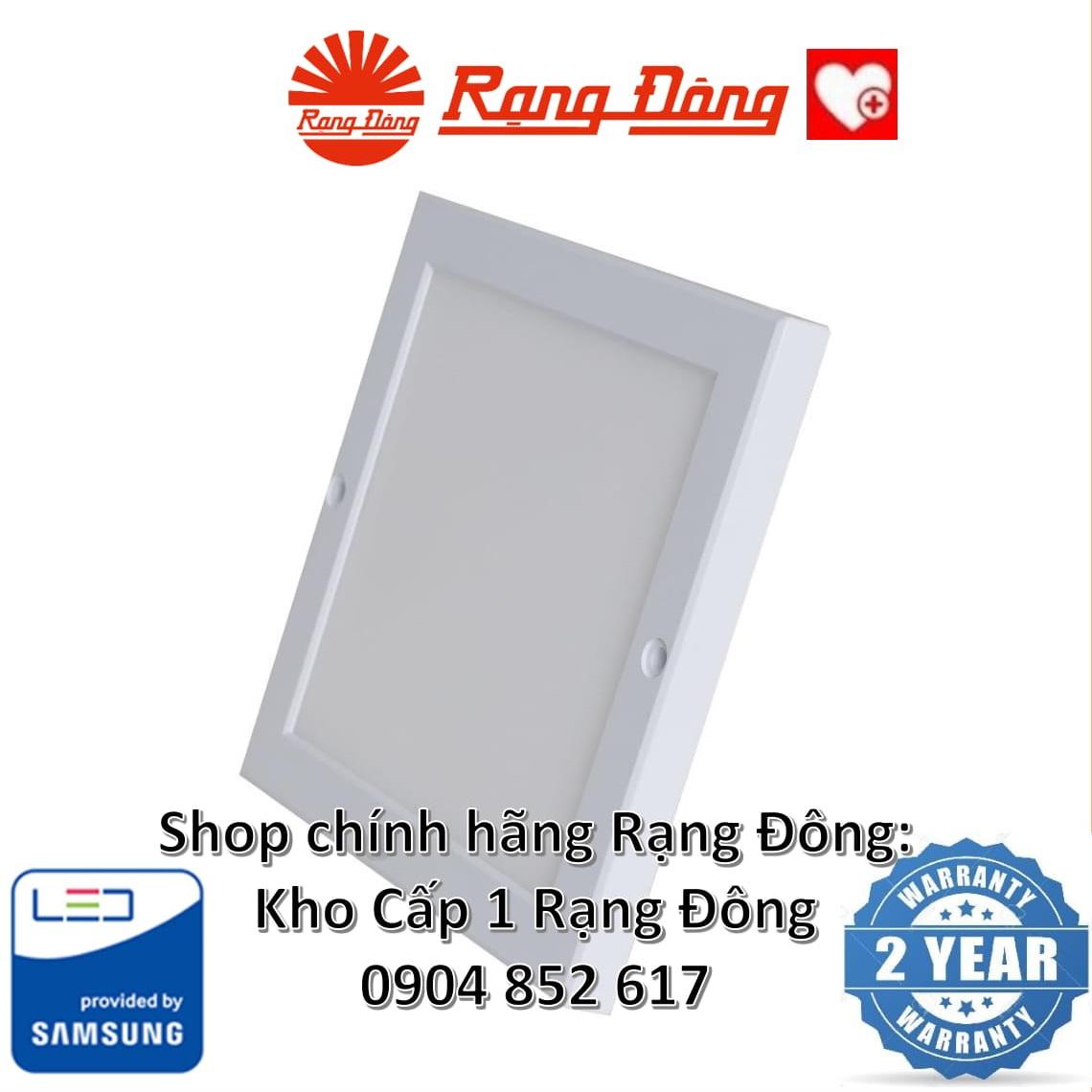 Đèn LED Ốp Trần Siêu Mỏng Rạng Đông 18W 220x220mm, ChipLED Samsung, Kiểu Dáng Hàn Quốc