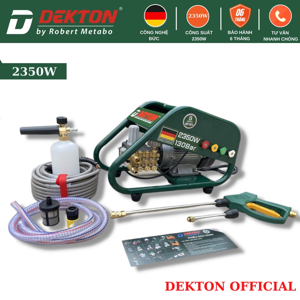 Máy Xịt Rửa Xe Chỉnh Áp Dekton DK-HPW2350 - 2350W