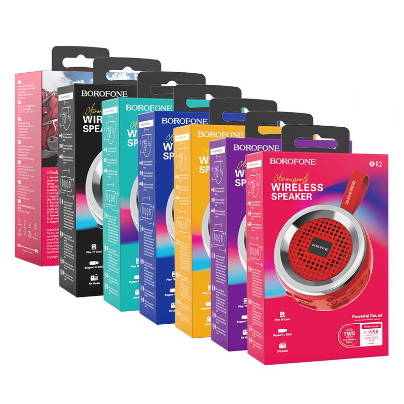 Loa bluetooth borofone br2 v5.0 hỗ trợ không dây, thẻ tf, phát lại chế độ usb