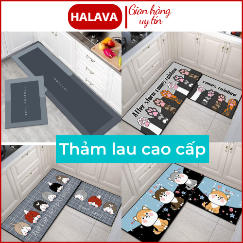 Thảm nhà bếp - Bộ 2 thảm lau chân 3d siêu đẹp Thảm nhà bếp, thảm bếp, thảm bếp dài, thảm bếp đẹp HALAVATL3