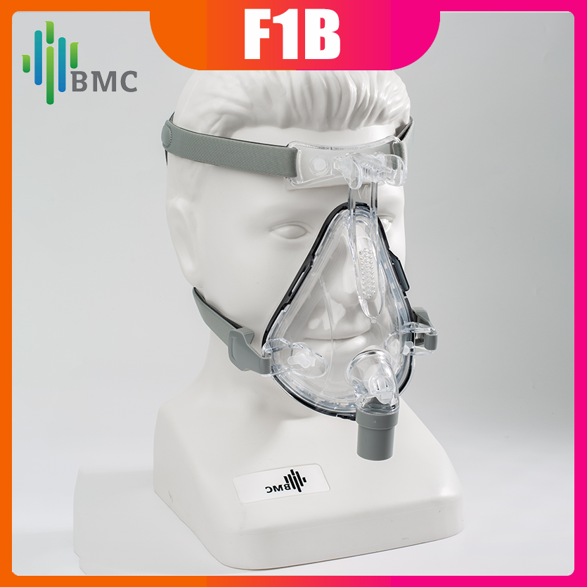 BMC F1B Kích thước mặt nạ đầy đủ với headgear Silicon Gel Đệm cho CPAP tự