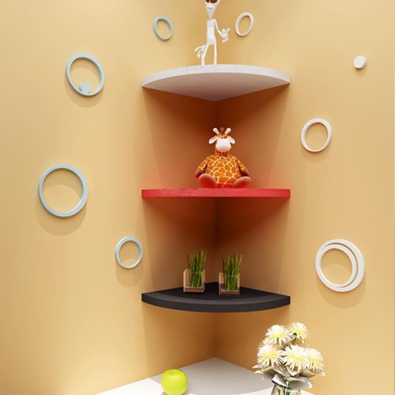 Kệ Góc Decor Trang Trí Treo Tường Giá Cực Rẻ Gồm 3 Hình Giẻ Quạt ( Chọn Màu )