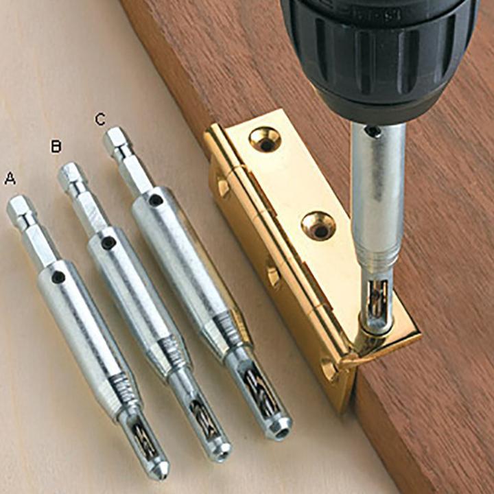 Bộ 4 mũi khoan bản lề chuôi lục giác