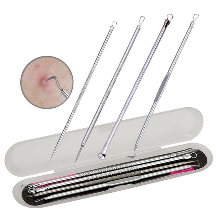 [HCM]Combo 4 que nặn mụn tiện lợi 8 đầu có hộp đựng