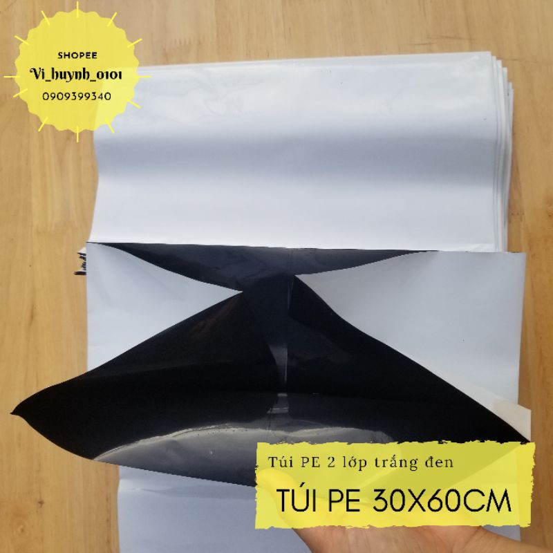 [HCM]1Kg (~15 Cái) Túi Pe 2 Lớp Size To 30X60 Chuyên Trồng Rau Ăn Quả Như Cà Chua Bầu Bí Mướp