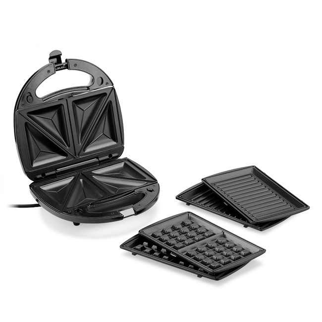 [Voucher 7% Max 800K] [HÀNG SẴN] Máy làm bánh 3 trong 1 Tiross TS513-Kẹp nướng sanwich [3 Khay, Sản Phẩm Chính Hãng, Bảo Hành 12 Tháng]