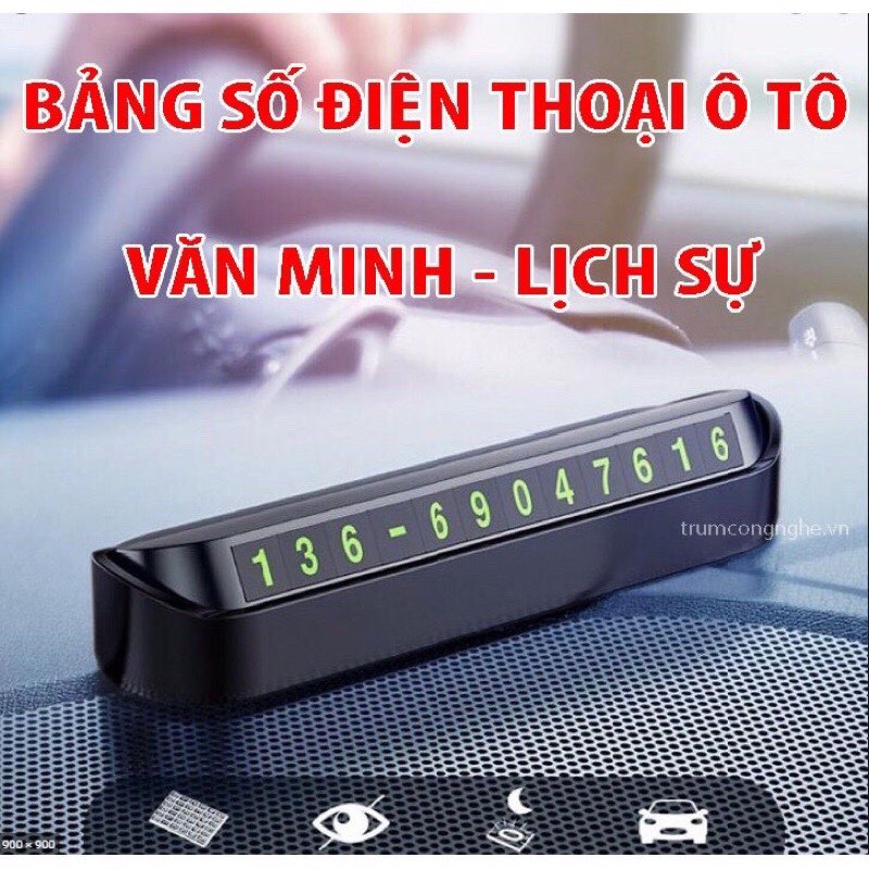Bảng số điện thoại ô tô - bảng ghi sđt gắn taplo khi đỗ xe