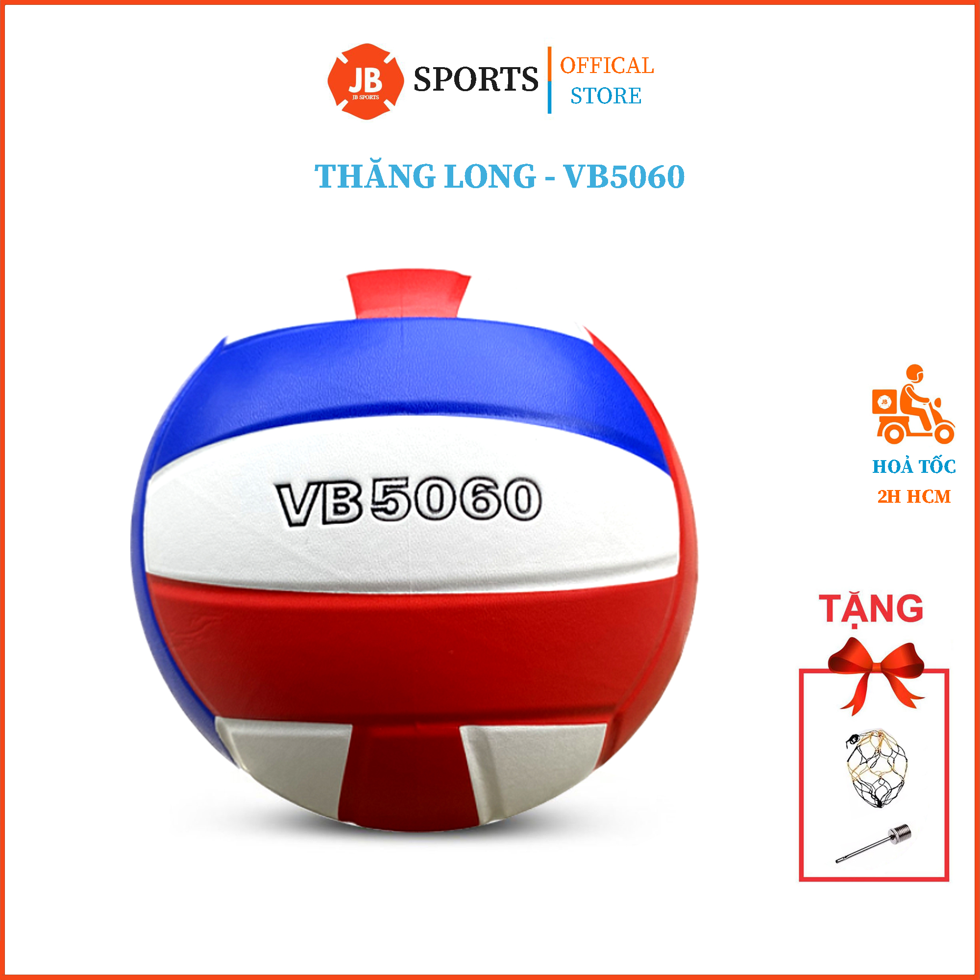 Quả bóng chuyền thăng long vb5070 - tiêu chuẩn thi đấu - tặng kèm kim bơm và lưới đựng bóng
