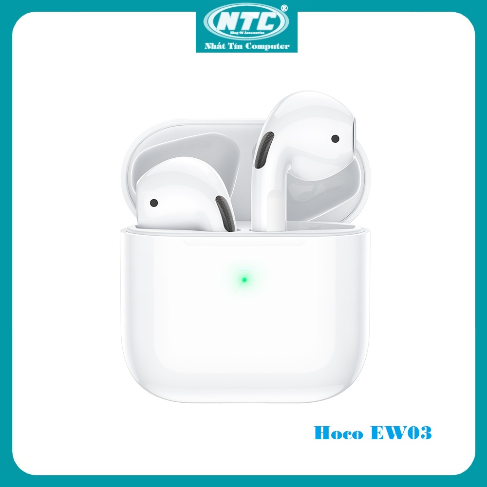Tai nghe Bluetooth TWS mini Hoco EW03 V5.0 hỗ trợ định vị popup đổi tên cảm ứng chạm - Hãng phân phối chính thức - Nhất Tín Computer