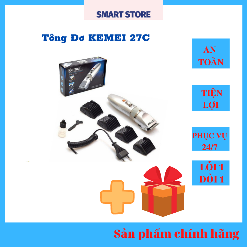 Tông đơ cắt tóc kemei km-27c- tong dơ cat toc cao cấp máy cắt cho trẻ em và gia đình