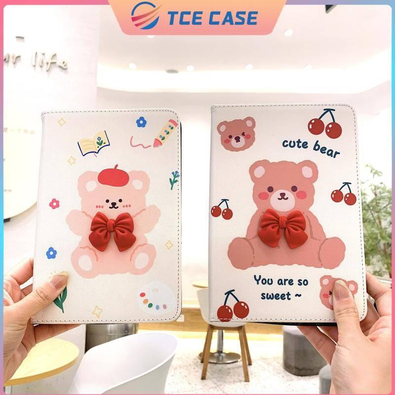 Ốp ipad Mắt Gấu cung 3D da máy tính bảng cho Ipad 10.2 10.5 9.7 Air3 Air1 Gen 8 7 6 5 2 3 4 Mini 1 2 4 5 pro