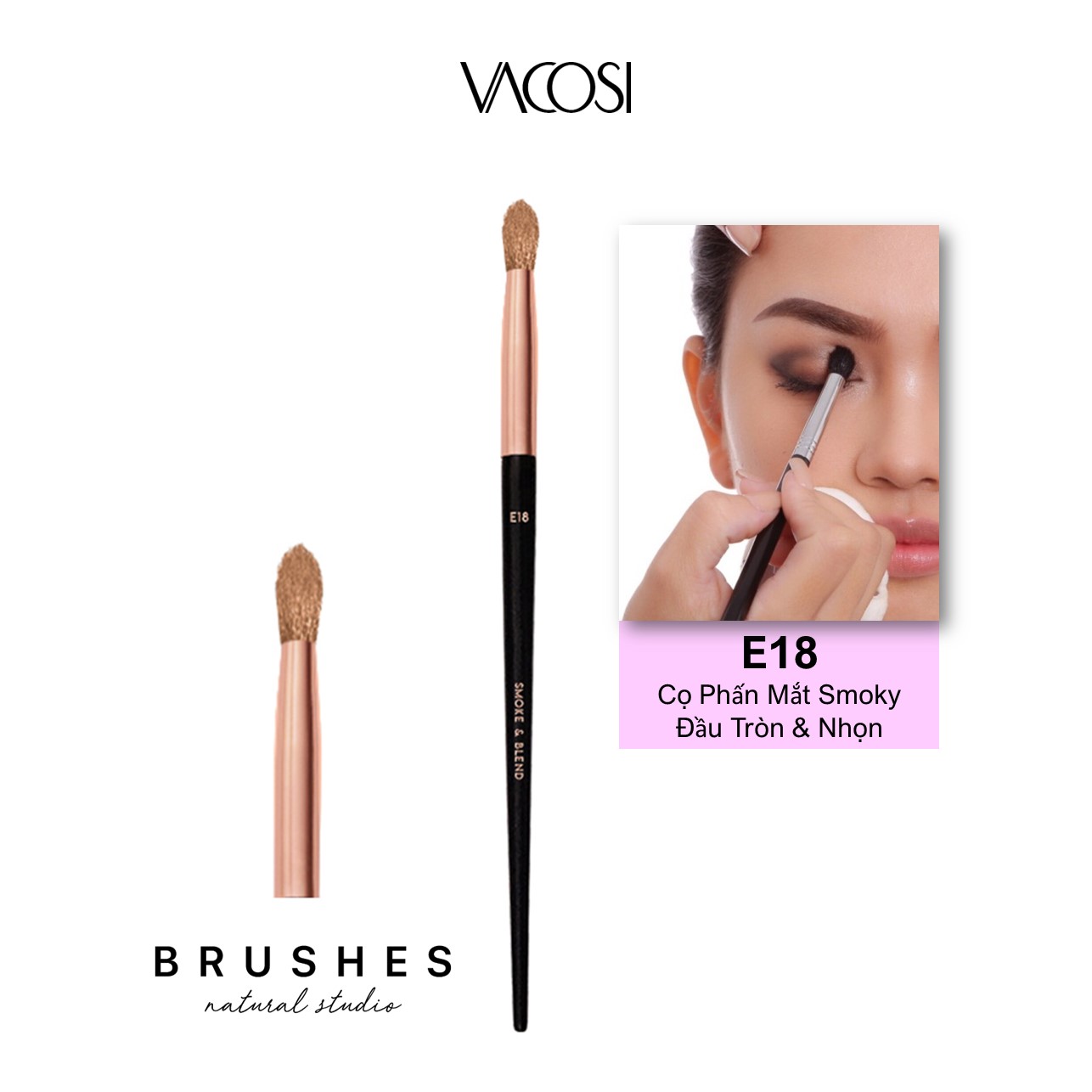 Cọ mắt vacosi - e04 / e18 / e07 cọ phấn mắt