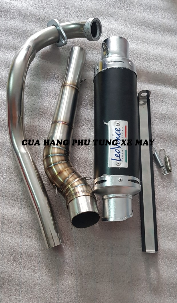  Pô LeoVince kèm cổ 2 khúc inox 304 cho xe Ex 135  Ex 150  Winner 150  Winner X  Sonic  Raider Fi  Satria 