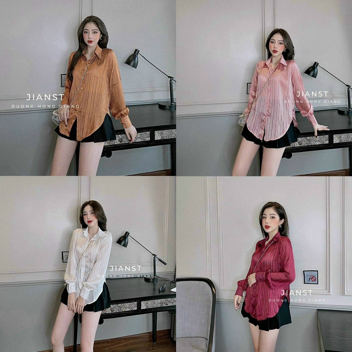 [HCM]sét áo thun tay ngắn cổ tròn chân váy xòe xếp ly phối caro siêu dễ thương LS025
