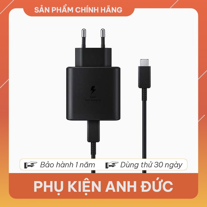 Bộ sạc nhanh ss 45w - chính hãng sạc siêu nhanh note 10 plus/s20 ultra note 10 plus 5g/note 20/note 20 ultra