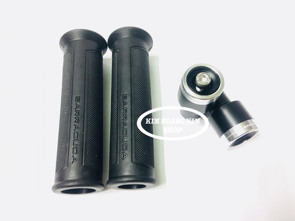 Cặp bao tay + gù Baracuda gắn mọi loại xe máy (màu Bạc)